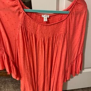 Ladies top- Salmon color. Spring or Fall wardrobe.   Brand new never worn